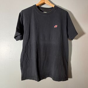 New Balance Shirt L Vintage 90s Made In USA Logo Tee Black Minimal